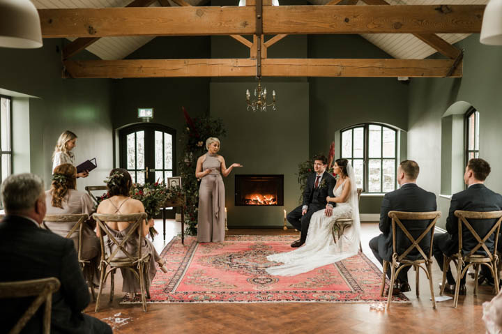 Small Wedding Ceremony in the Old Piggery Larchfield Estate Co Down Northern Ireland