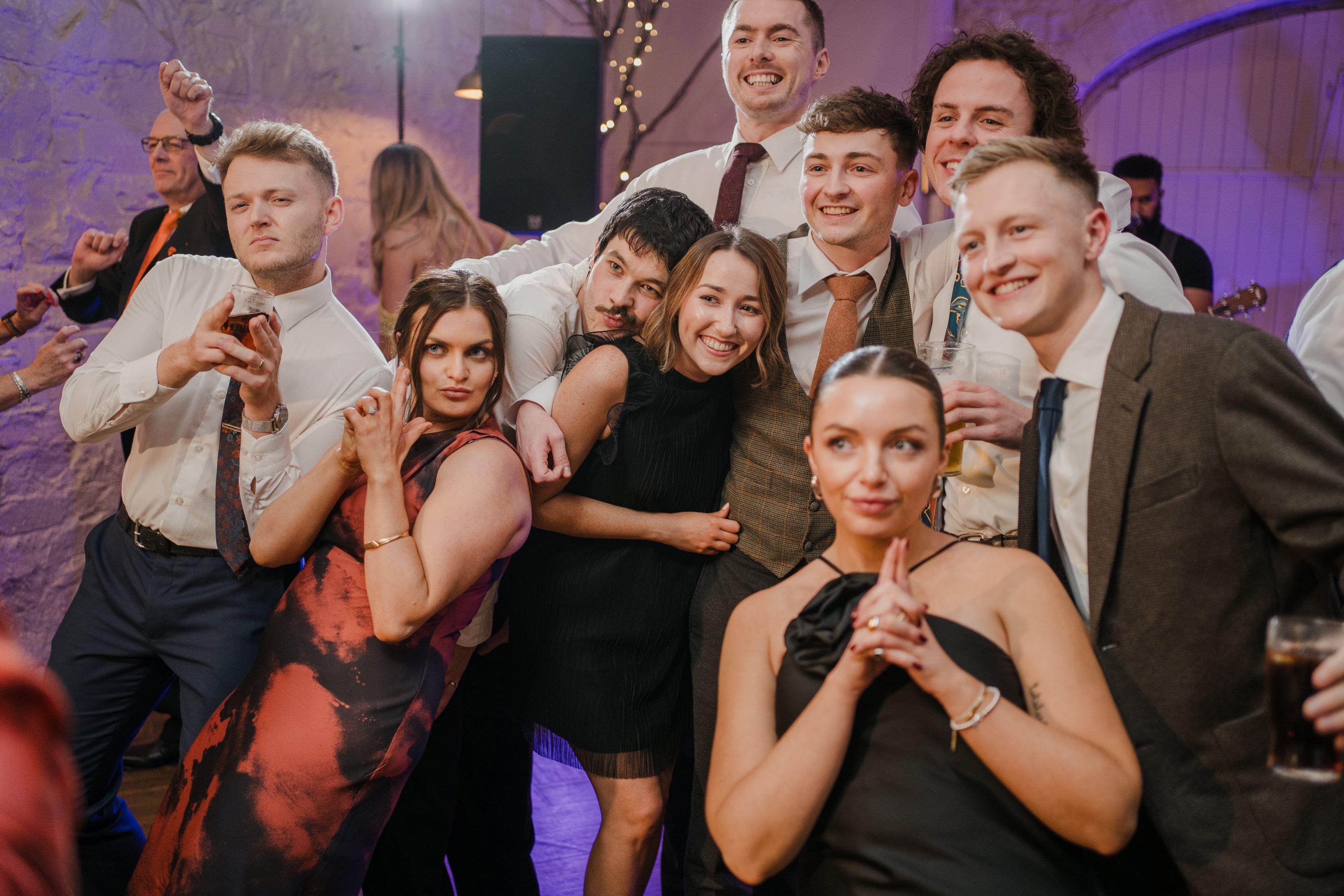 Wedding Party in Larchfield Barn Award Winning Wedding DJ NI