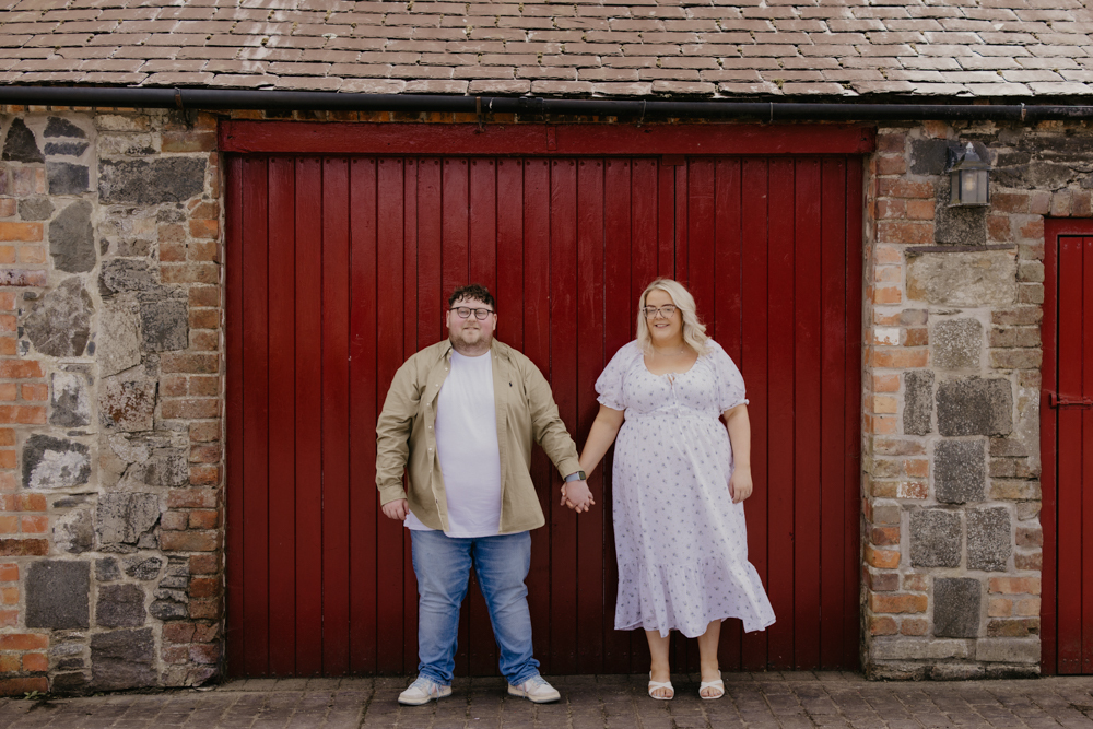Engagement Shoot by the Red Doors of Larchfield Estate Co Down