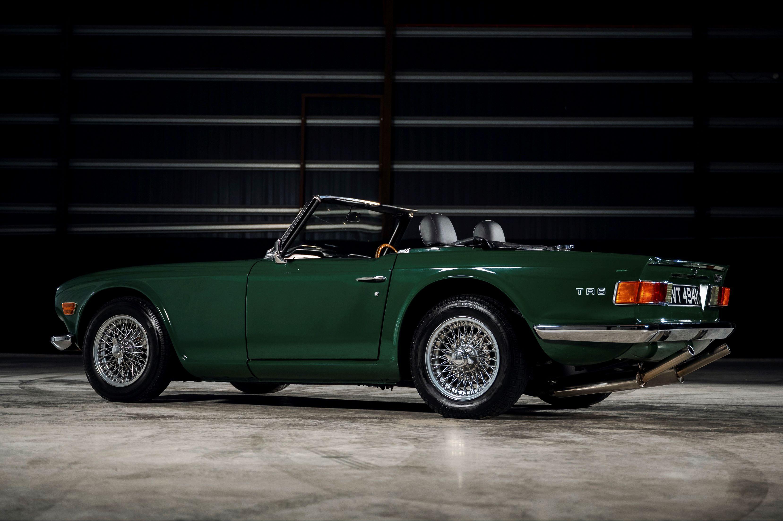 Classic Green Car at Think Storage Larchfield Estate Co Down