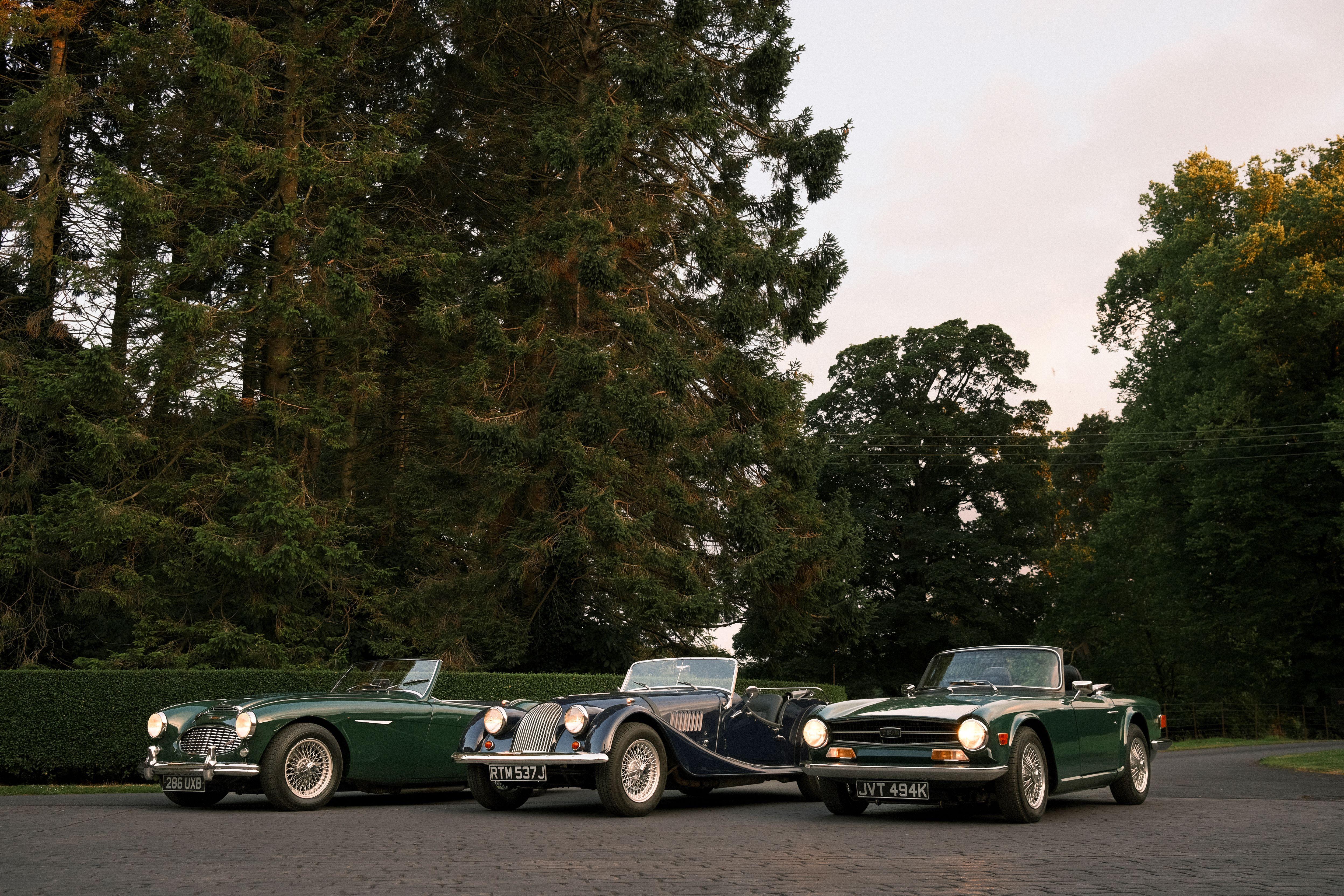 Classic Cars at Larchfield Estate premier wedding venue northern ireland
