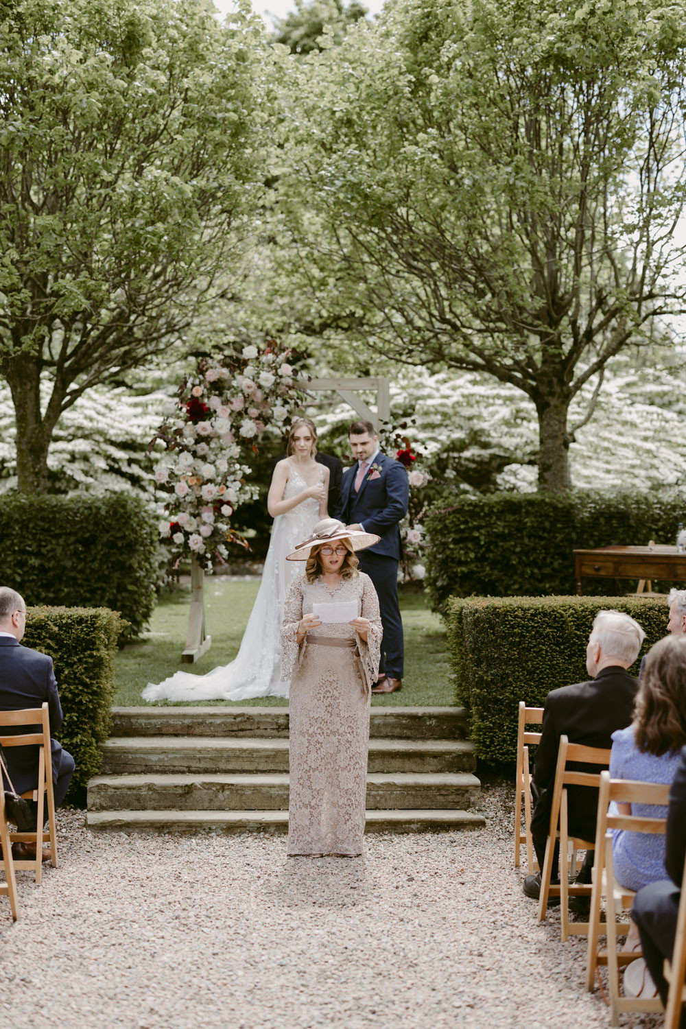 Wedding Vows in the Walled Garden at Larchfield Estate