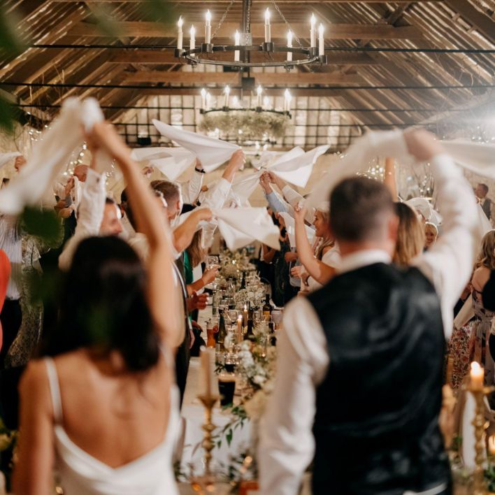 Agape photography Irish Wedding Napkins in the Heritage Larchfield Barn Northern Ireland