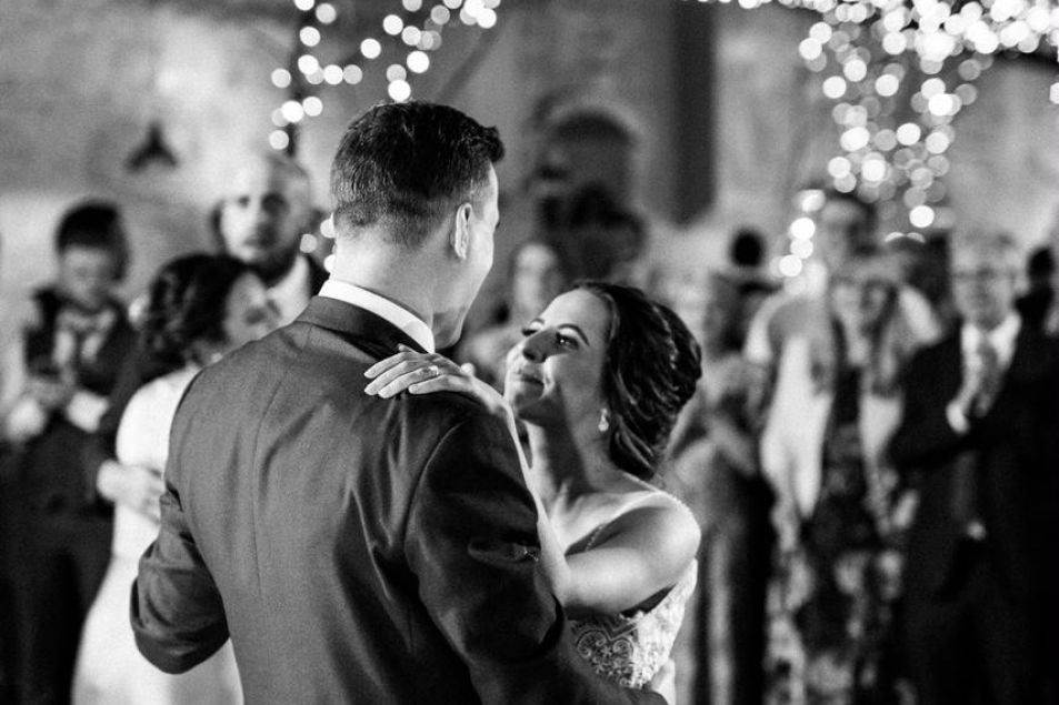 Romantic First Dance at Larchfield Estate Northern Ireland Top Wedding Venue Ben and Sophie 2